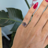 14K white gold bi-color tourmaline ring
