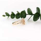 Dazzling Diamond Halo Ring Semi Mount in 14K Gold W Natural Round Diamond Accents | Oval Shape | Gemstone Ring Setting | Customizable