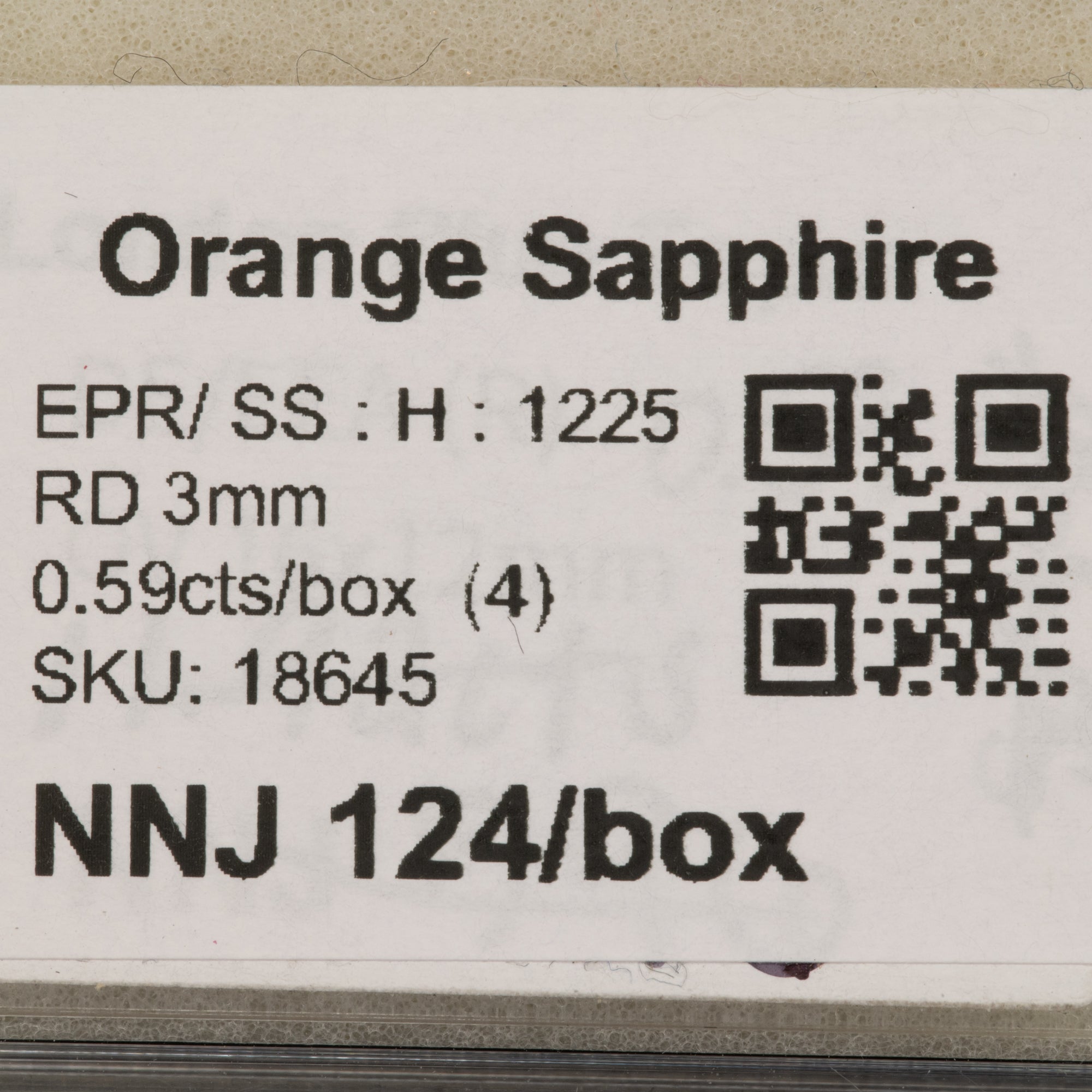 0.12 carat natural Ceylon orange sapphire round 3mm loose gemstone – view 3