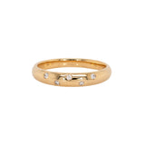 14K Yellow Gold Natural Diamond Women's Wedding Band