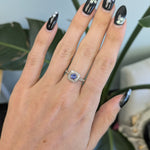 14K yellow gold tanzanite estate ring with diamond accents