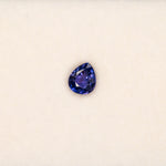 0.98 carat natural purple sapphire, pear 6.5x5.5mm Ceylon loose gemstone