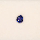 0.98 carat natural purple sapphire, pear 6.5x5.5mm Ceylon loose gemstone