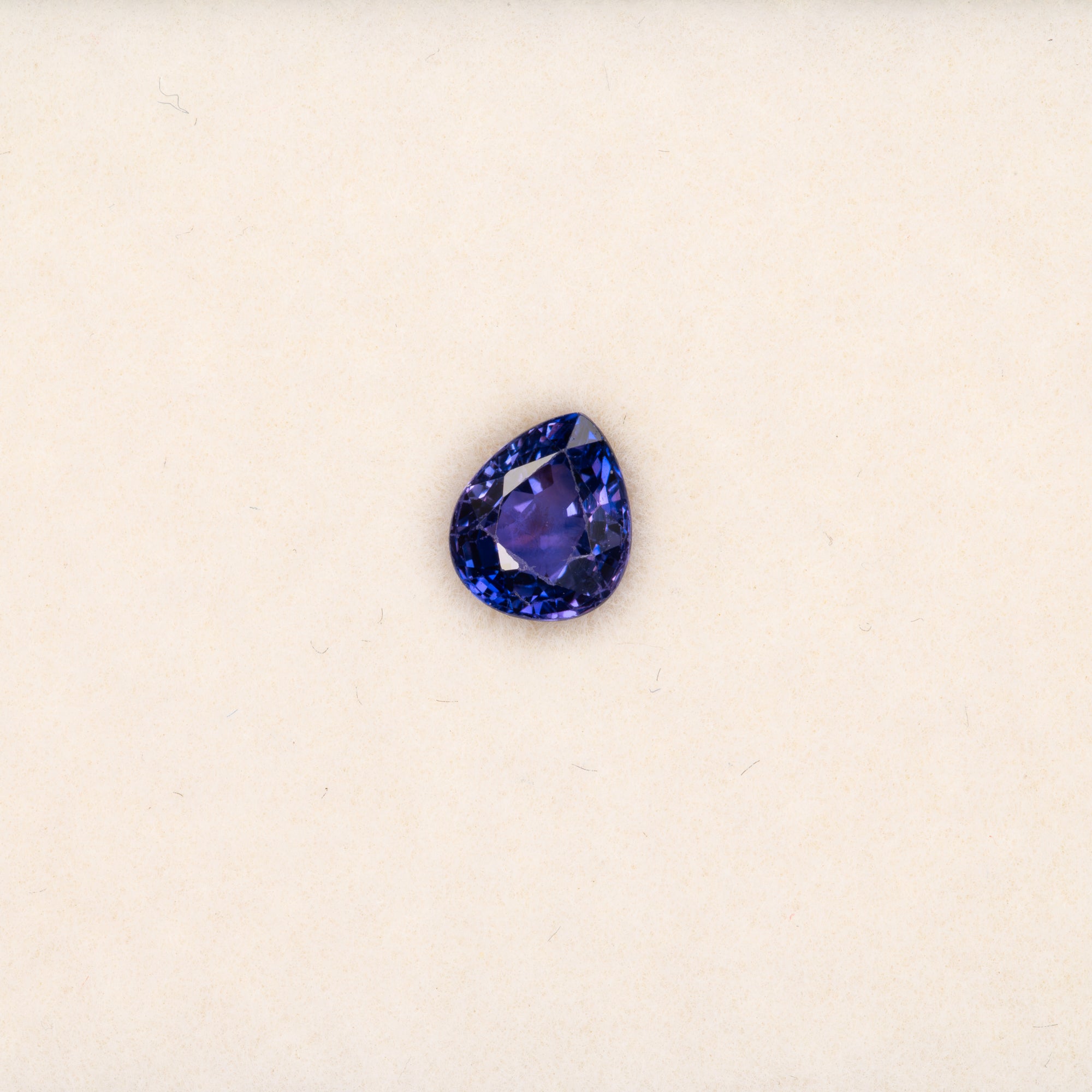 0.98 carat natural purple sapphire, pear 6.5x5.5mm Ceylon loose gemstone