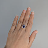 sonam 14k white gold 1.58cts tanzanite diamond ring | emerald cut 8x6mm