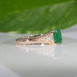 14K Yellow Gold Zambian Emerald Ring