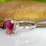 Jazz Solid 14K Gold Bi-color Tourmaline Ring with Natural Diamonds Accents