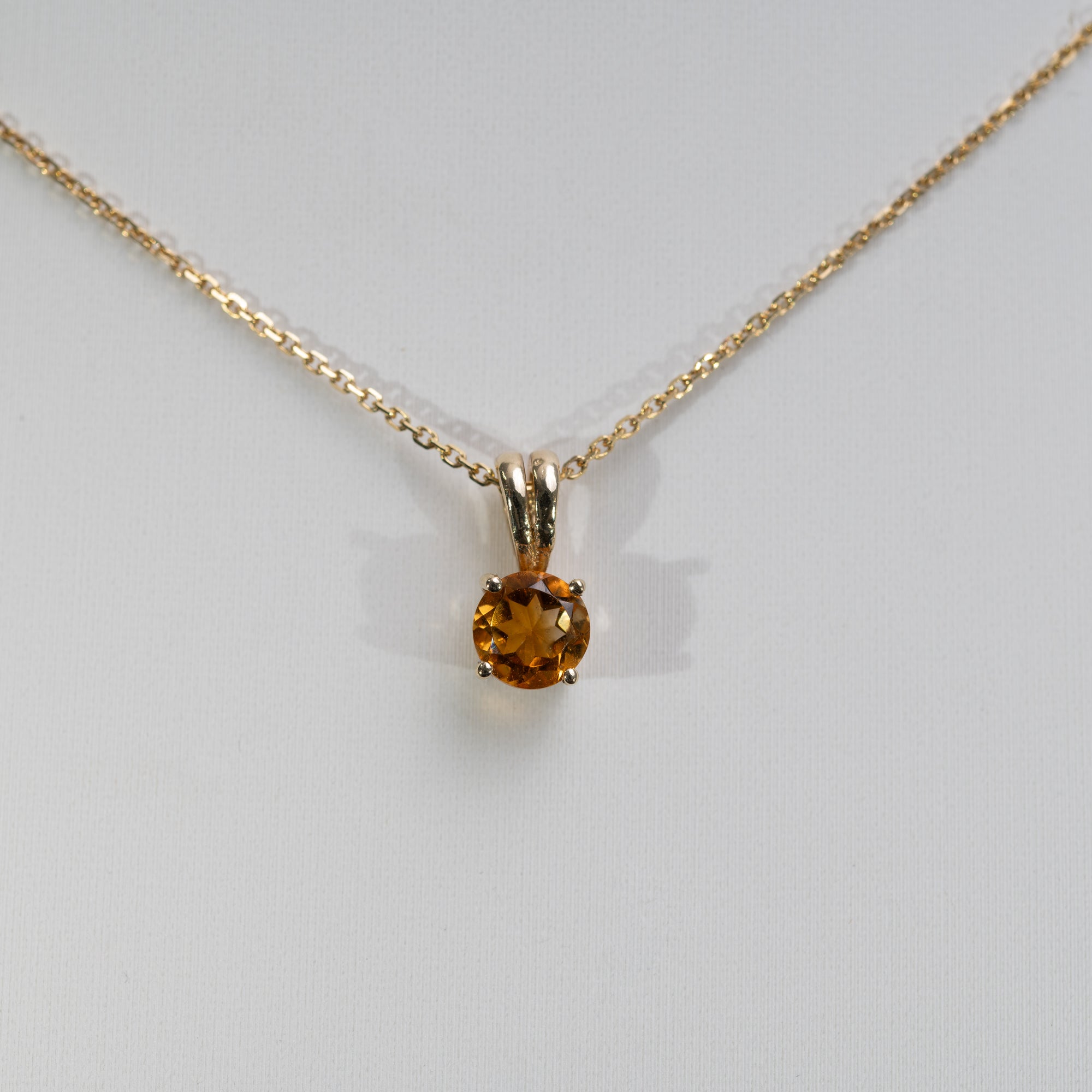14K Yellow Gold Citrine Pendant