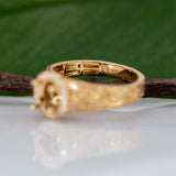 18K yellow gold diamond semi-mount ring setting