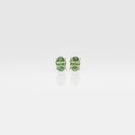 14K white gold demantoid garnet earrings