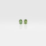 14K white gold demantoid garnet earrings