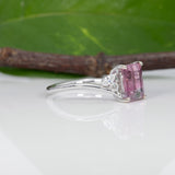 14K white gold bi-color tourmaline ring