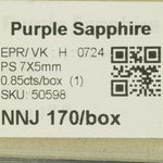 0.94 carat natural purple sapphire pear 7x5mm loose gemstone – view 6