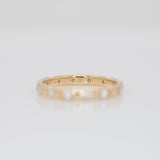 Minimalist Diamond Band in Solid 14K Gold – Star Set Round Diamonds Modern Elegant Fine Jewelry Ring