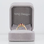 14K yellow gold rubellite tourmaline ring