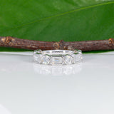 14K white gold lab grown diamond band