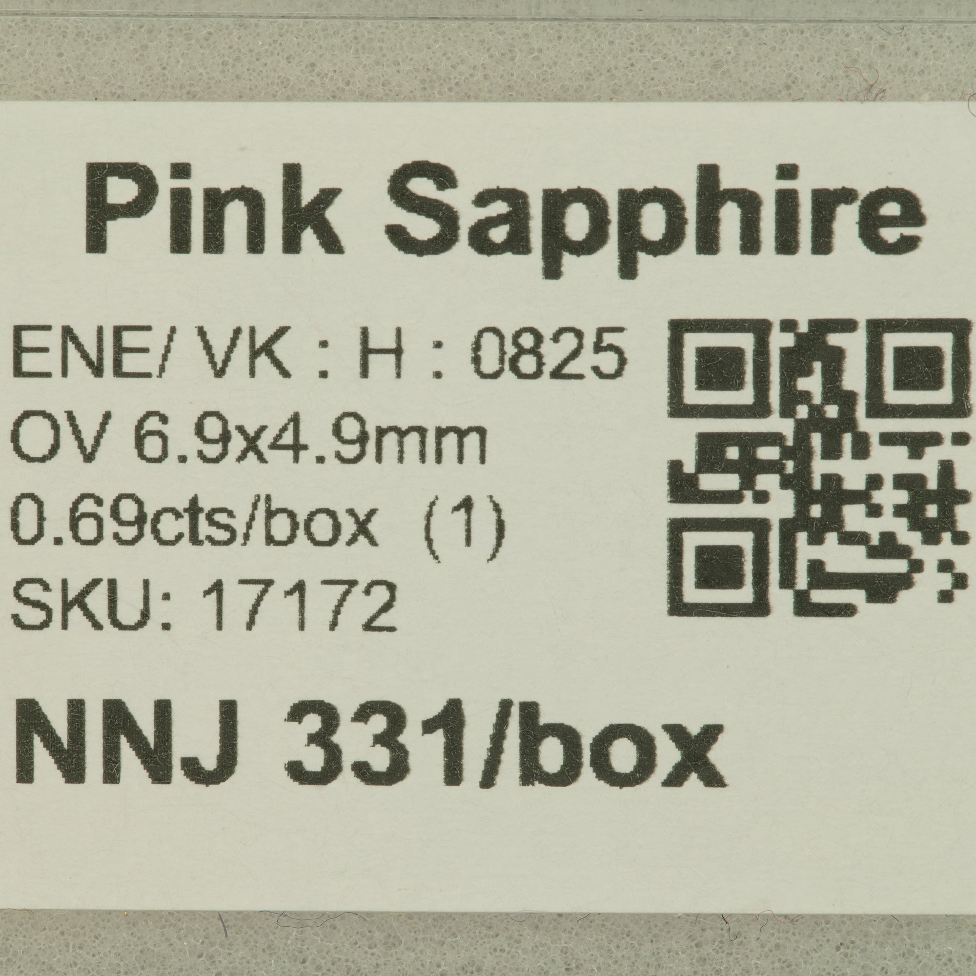 0.69 carat natural pink sapphire oval 6.9x4.9mm loose gemstone – view 2