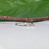 10K white gold single diamond estate ring