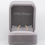 14K yellow gold diamond open stacking band ring