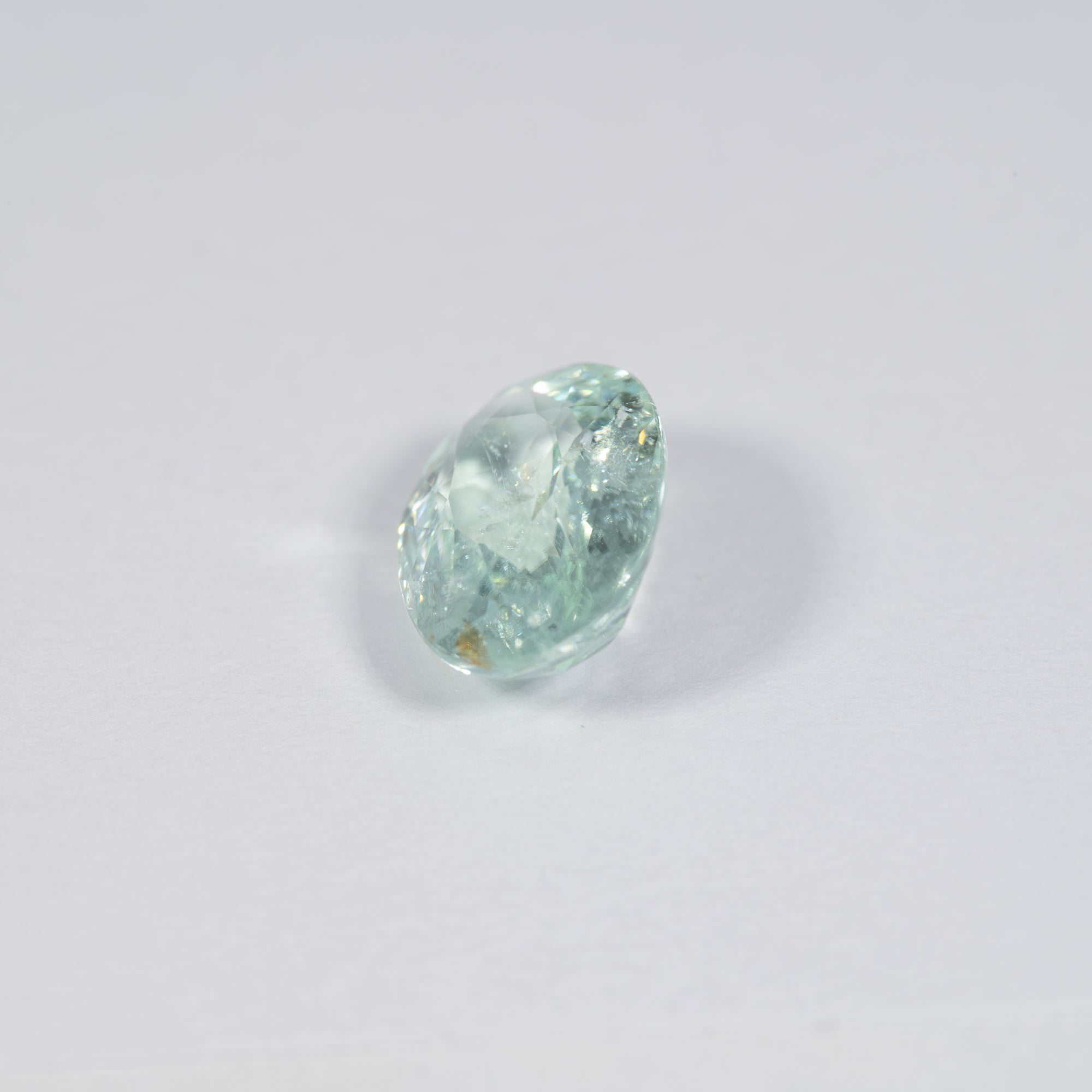 2.11 carat natural Brazilian copper-bearing Paraiba tourmaline oval, 10.2x7.1mm untreated loose gemstone – view 2