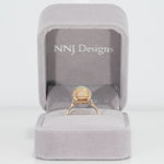 14K yellow gold ethiopian opal ring