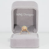 14K yellow gold ethiopian opal ring