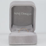 Nimasha | Blue Sapphire Band Ring with 19 Blue Sapphires in Solid 14K Yellow Gold – Colorful Gemstone Band