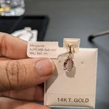 Minara | 1.03ct Morganite Pendant with Earth-Mined Diamond Accents in Solid 14K Rose Gold – Oval, 8×6mm – Minimalist Fine Jewelry, Gift for Her