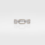 14K white gold diamond band