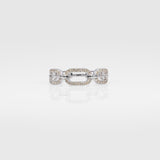 14K white gold diamond band