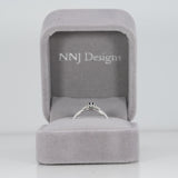 14K white gold alexandrite ring