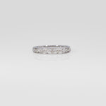 14K white gold diamond band