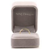 Elegant Tsavorite Gemstone Band Ring in Solid 14K Yellow Gold | Delicate Minimalist Wedding & Promise Ring