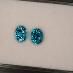 natural cambodian blue zircon oval loose gemstone