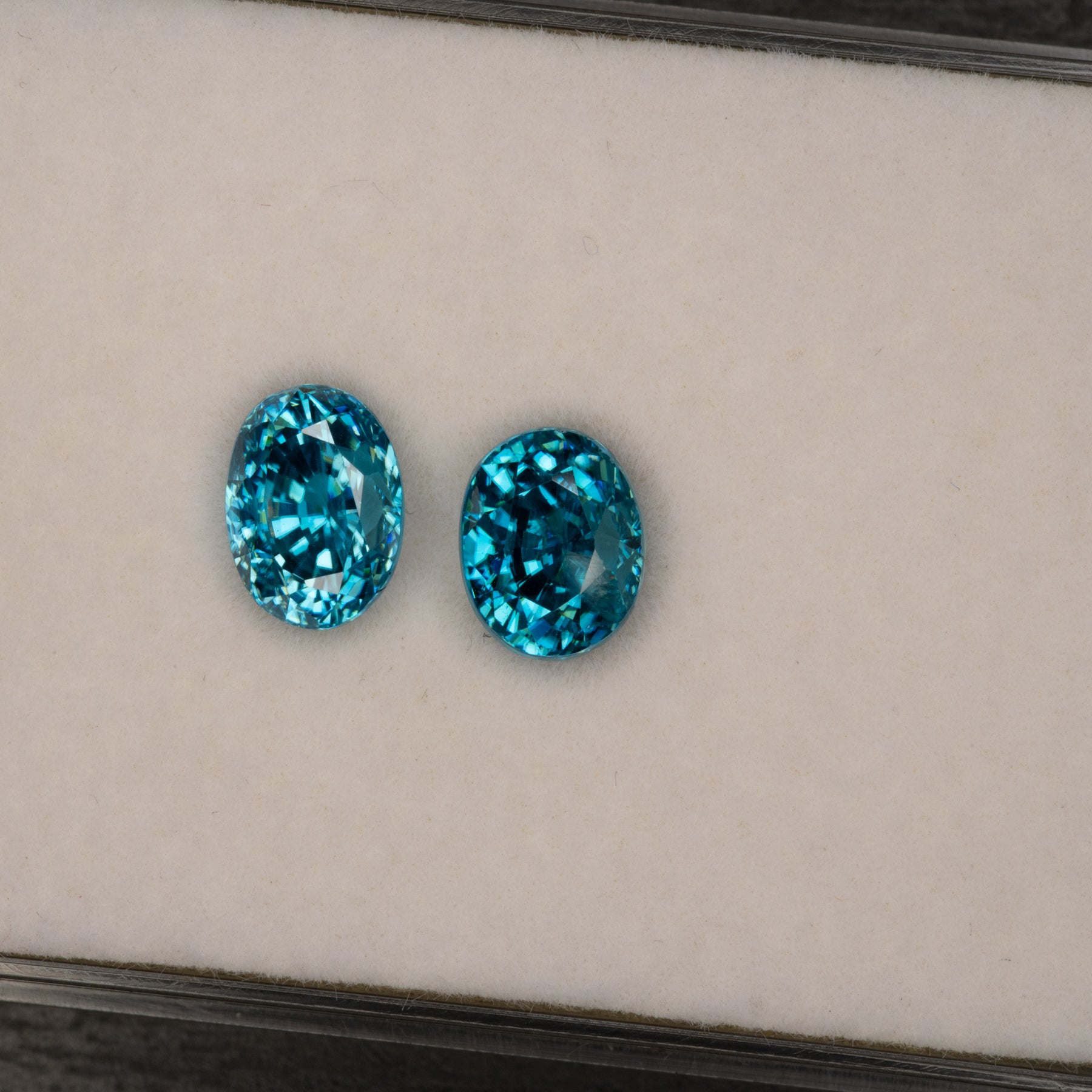 natural cambodian blue zircon oval loose gemstone