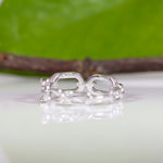 14K white gold diamond band