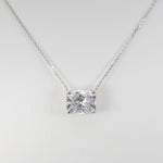 14K white gold lab grown diamond necklace