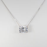 14K white gold lab grown diamond necklace