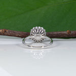 14K white gold GIA purple sapphire ring with diamonds