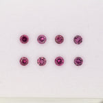 0.10ct Rhodolite Garnet round 3mm loose pink gemstone
