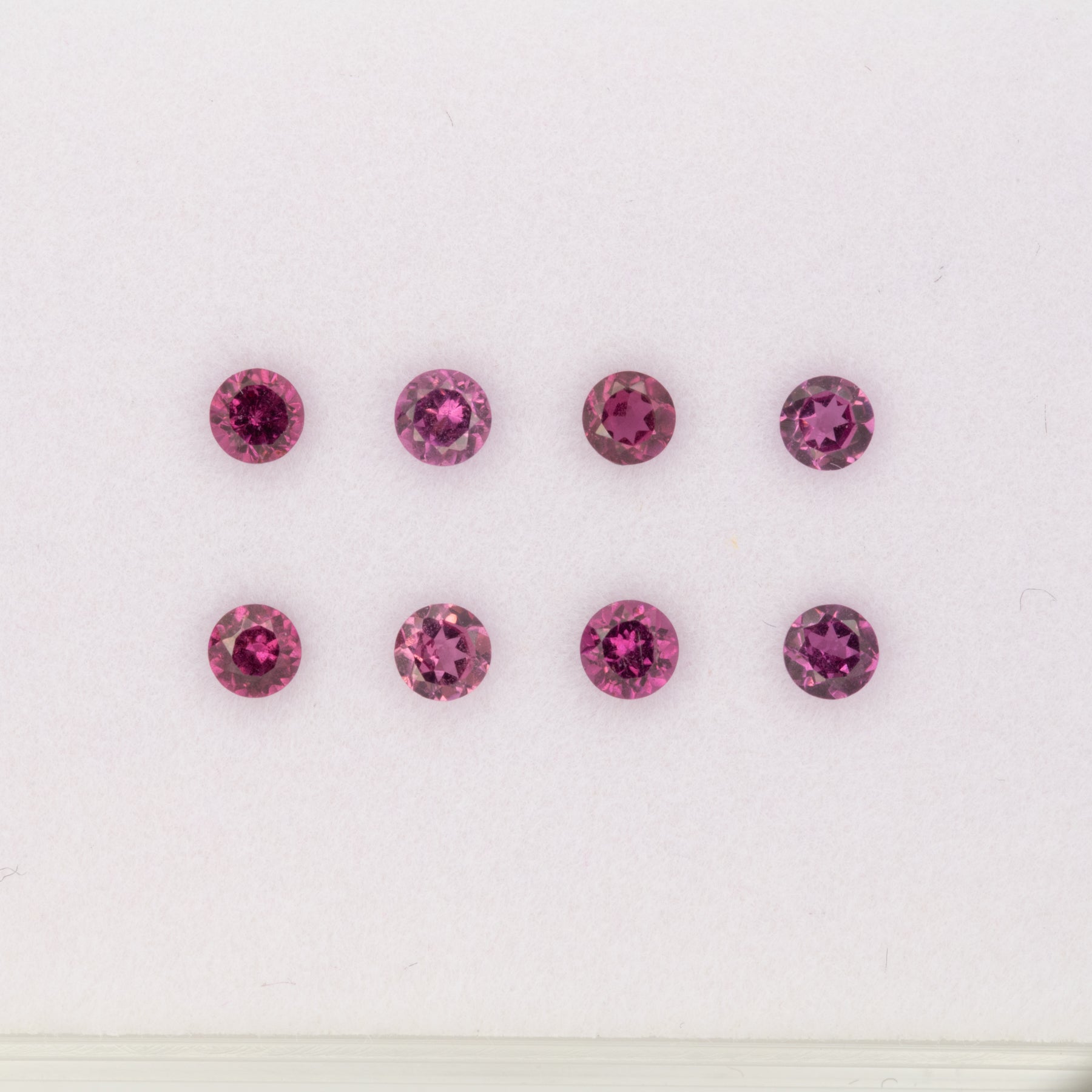 0.10ct Rhodolite Garnet round 3mm loose pink gemstone
