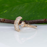 14K yellow gold lab grown diamond cluster ring