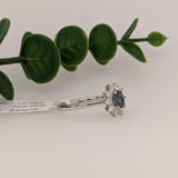 Natural Alexandrite Ring in Solid 14K White Gold with Natural Diamonds | Oval 5x4mm | June Birthstone