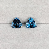 Natural Trillion Cut London Blue Topaz – Calibrated Loose Faceted Gemstone for Jewelry Making