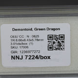 3.01 carat natural untreated demantoid garnet trillion, 8.66x8.43mm loose green gemstone – view 4