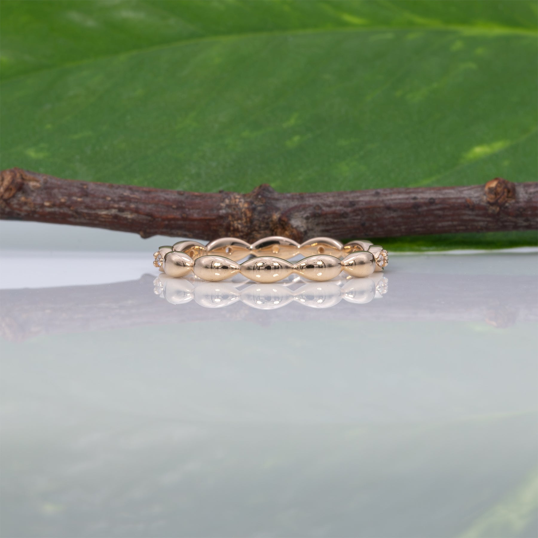 14K yellow gold diamond eternity band