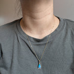 Revi 14K Yellow Gold 2.20cts Boulder Opal  Diamond Pendant