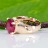 14K yellow gold Madagascar ruby estate ring