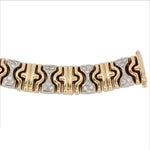 Previously Loved 14K Dual Yellow White Gold w Diamond Bracelet