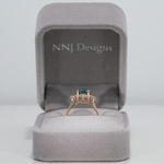 14K yellow gold cambodian blue zircon ring
